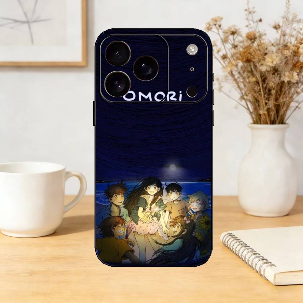 

Game Emotion O-Omori Hot Phone Case For iPhone 17,16,15,14,13,12,11 Plus,Pro,Max,Mini Silicone black Soft Cover iPhone15pro