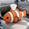 Healing Home Decor DIY Tissue Box, Top Opening Soft Fabric Cover, Marine Animal Theme Case Dispenser, Multipurpose Patchwork Designs Sewing