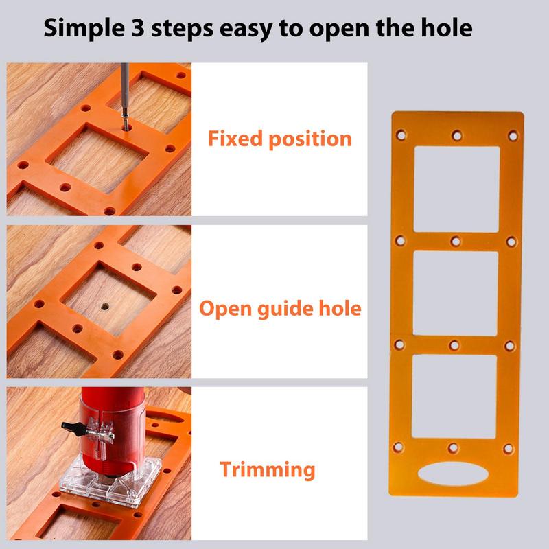Drywall Electrical Plug Stencil Tool Sockets Slotting Template Electrical Plug Stencil Tool Sockets Box Mounting Bracket