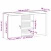 Tool Cabinet with Shelf Black and Grey 100 x 20 x 55 cm