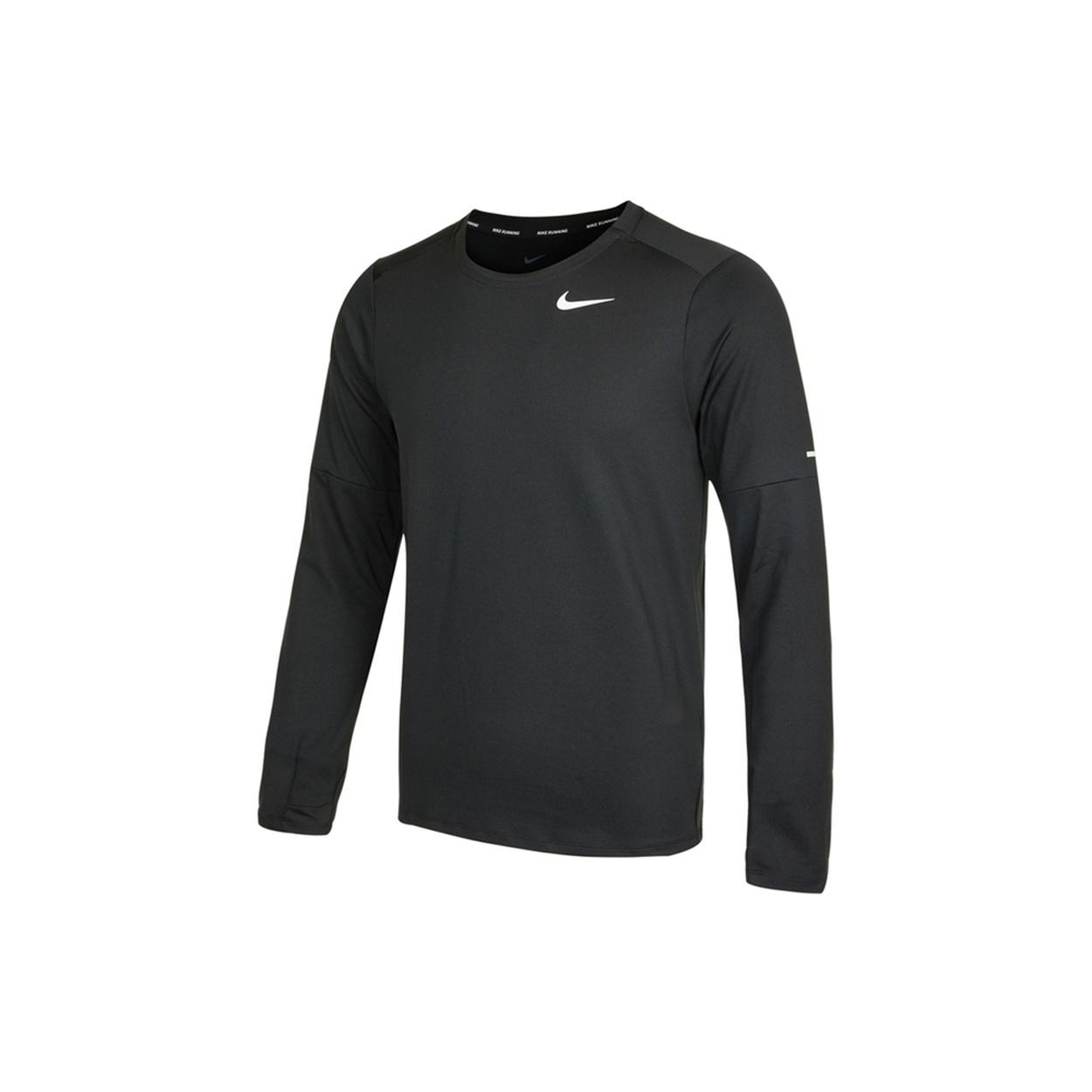 Men s Nike Reflective Logo Training Sports Running Long Sleeves Black T-Shirt DD4755-010 S
