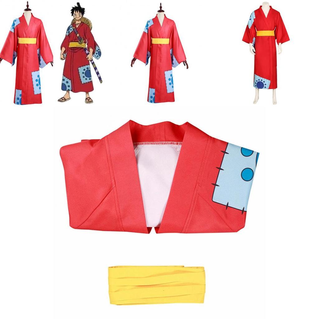 One Piece Wano Country Cosplay Costume For Monkey D Luffy Fans