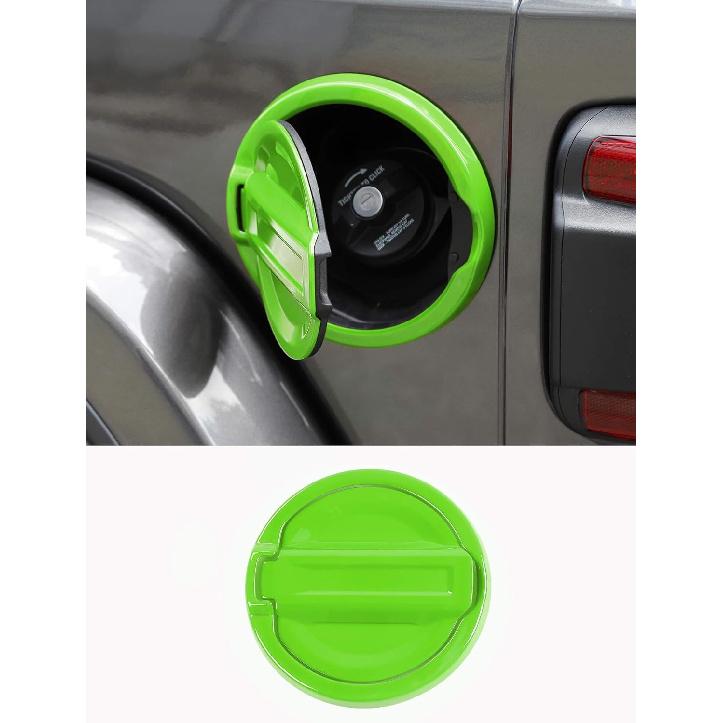 Savadicar Chrome Fuel Door Trim for Jeep Wrangler JL JLU 4xe & Gladiator JT 2018-Present – Exterior Gas Cap Accent Styling Cover Accessory