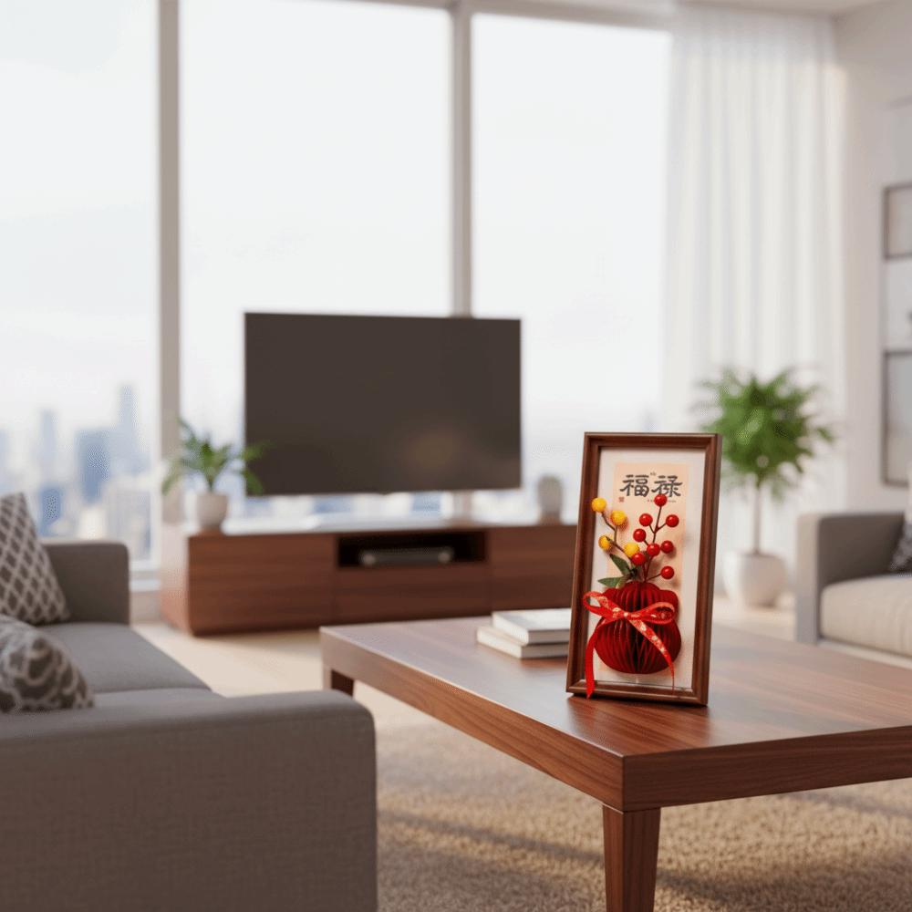 Blessing New Year Decorative Painting Honeycomb Calligraphy Painting Ornament  Living