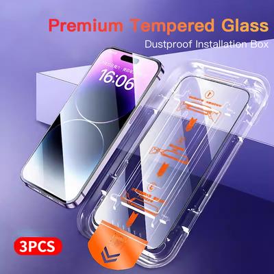 Ochranné tvrzené sklo 3PCS Premium pro iPhone 15 14 13 12 Pro Max Plus pro 15 Pro