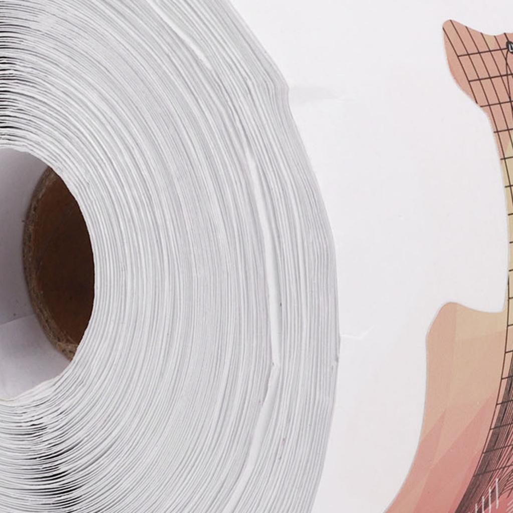 300 Stück Fischförmige Nagelverlängerungs-Guide-Aufkleber Selbstklebend French Nagelform Shaper für Acryl UV-Gel