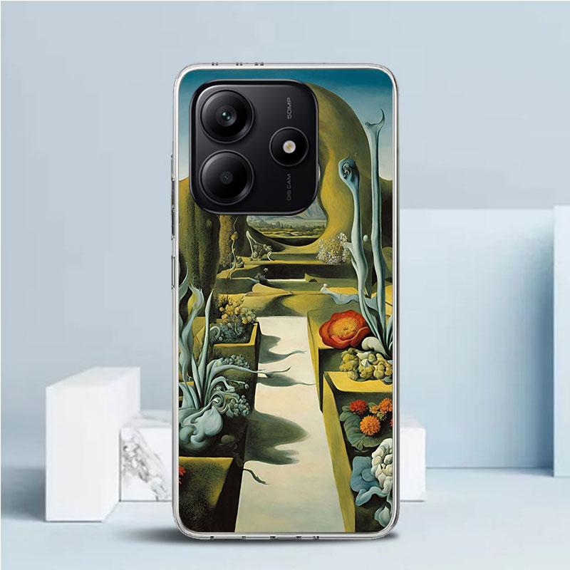 Salvador Dali Art Phone Case For Xiaomi Redmi Note 15 14 14S 13 12S 12 Pro Plus 11S 11 11T 11E 10S 10 + Soft TPU Back Cover Redm