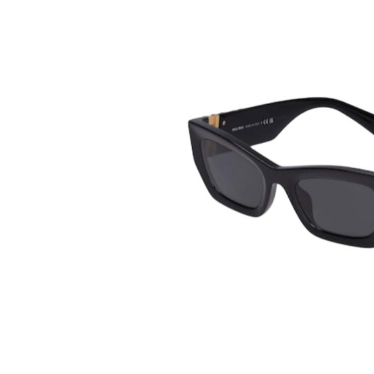Miu Miu Full Frame Detail Acetate Square Sunglasses Women sunglasses Black 76I-XEV005