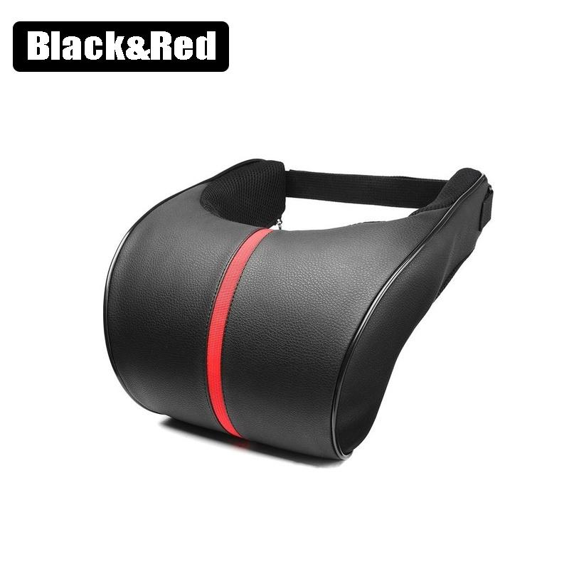 

Подушка для шеи автомобиля SEAMETAL, подушка из пены с эффектом памяти, 1 шт., искусственная кожа, автомобильное сиденье, подставка для шеи 1PC чёрный/красный