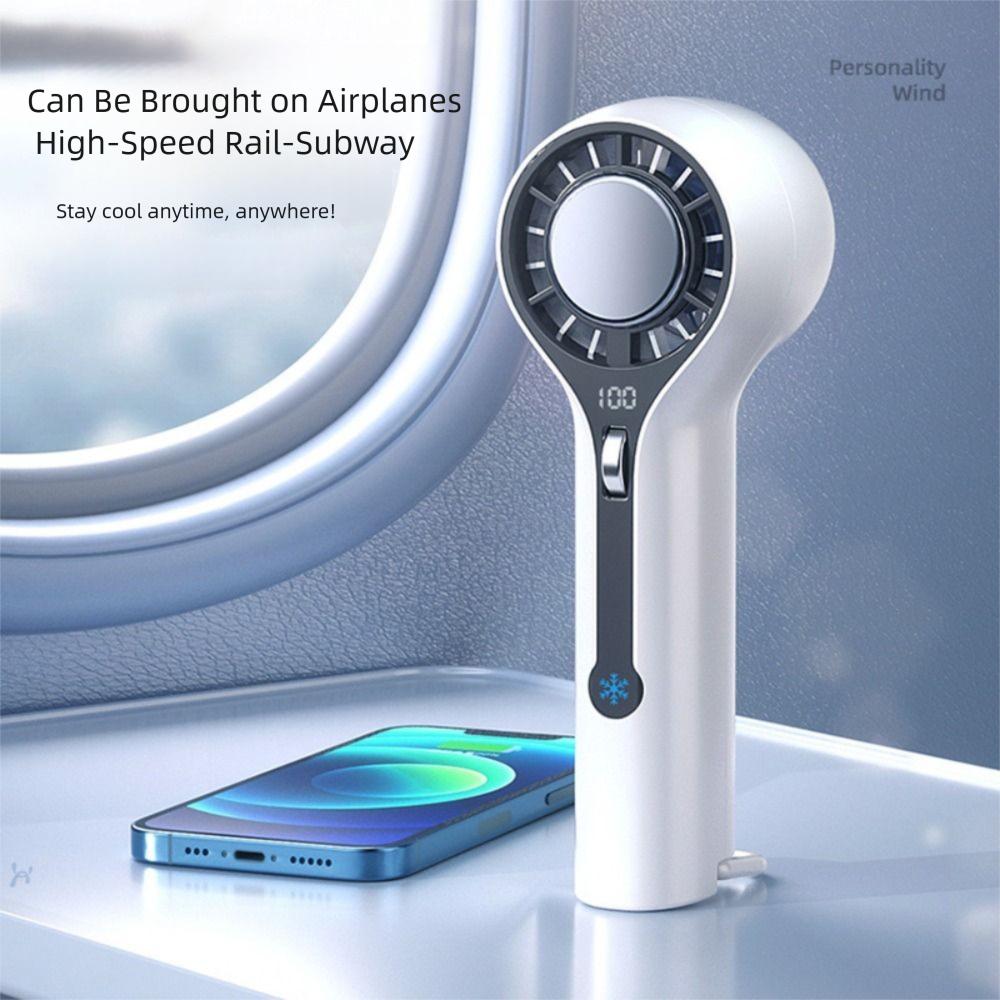 Rechargeable Ice Sensation Cold Fan 100 Turbos Chilled Cooling Fan Turbo Handheld Fan Camping