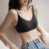 Women's Small Bust Push-Up Seamless Backless Strap Modal Silk Wire-Free Tube Top Bra Anti-Drooping