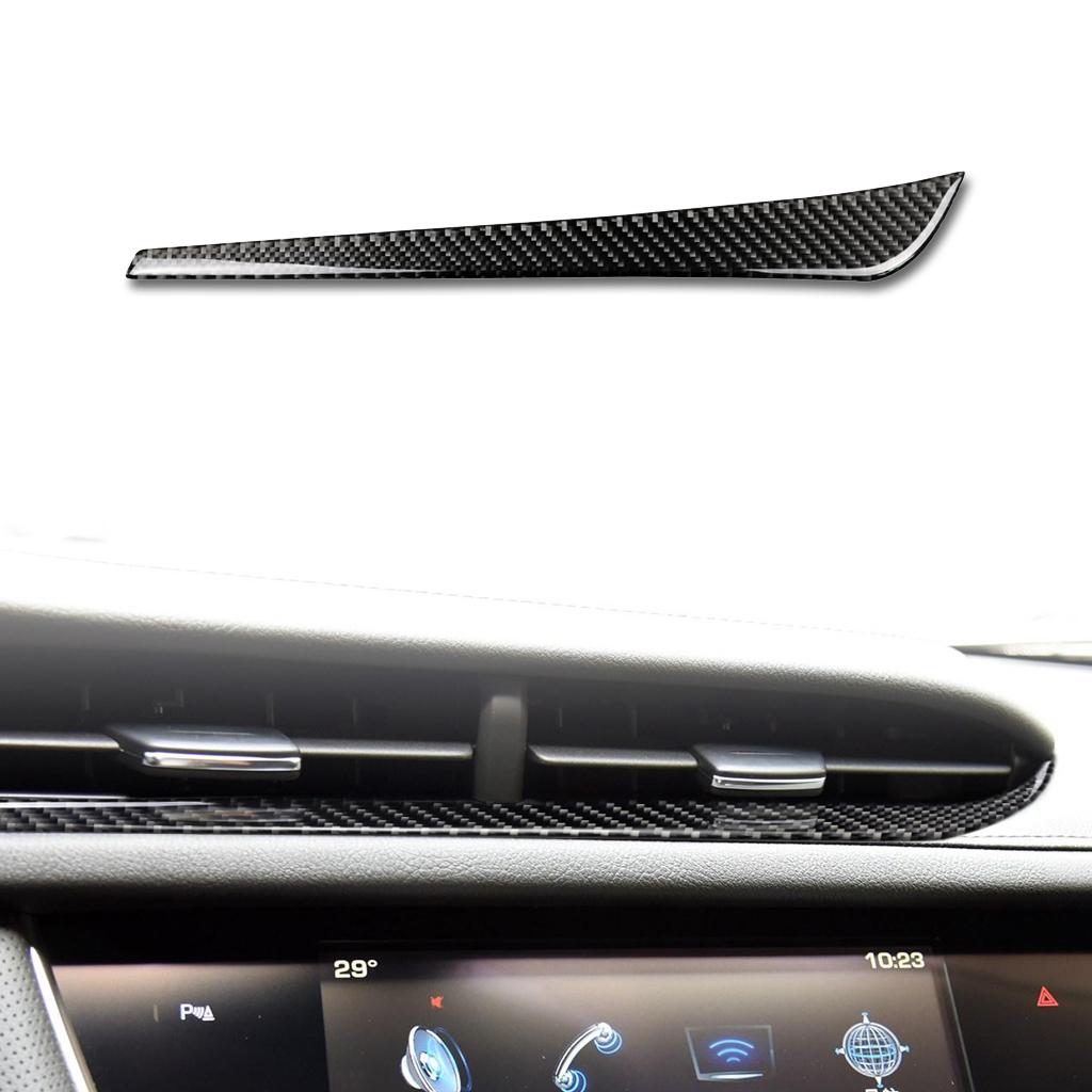 

Для Cadillac XT5 2016 2017 аксессуары из углеродного волокна салон автомобиля Накладка на центральное вентиляционное отверстие чёрный