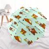 Rilakkuma,San X Automatic Folding Umbrella Simple 8 Rib Design, Bright Cartoon Pattern, Durable Iron Frame, Suitable For Travel, Outdoor, Be