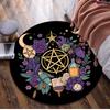 Floral Moon Phase Circular Rug - Office Decorative Carpet For Living Room Bedroom Door Mat Floor Rug Computer Chair Area Rug
