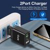 US/EU/UK Plug 65W GaN Fast Charger QC3.0 USB+Type-C PD For IOS Android Charge 5V/6.6A 9V/3A 12V/2.75A 20V/1.67A Quick Charging