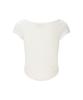 Peullijeunopallou Vera Lace Shirring Short Sleeve Top (Ivory)
