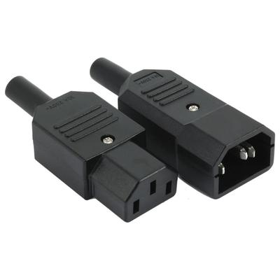 Pack of 5pcs IEC 320 Power Sockets Connectors C14 Male/C13 Female Inline Adapter Plug for Household & Office Appliances