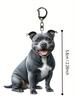 1 Acrylic Bulldog Keychain, Fashionable and Cool Fashion Accessory, Durable Keyring, a Keychain for Pet Enthusiasts,
