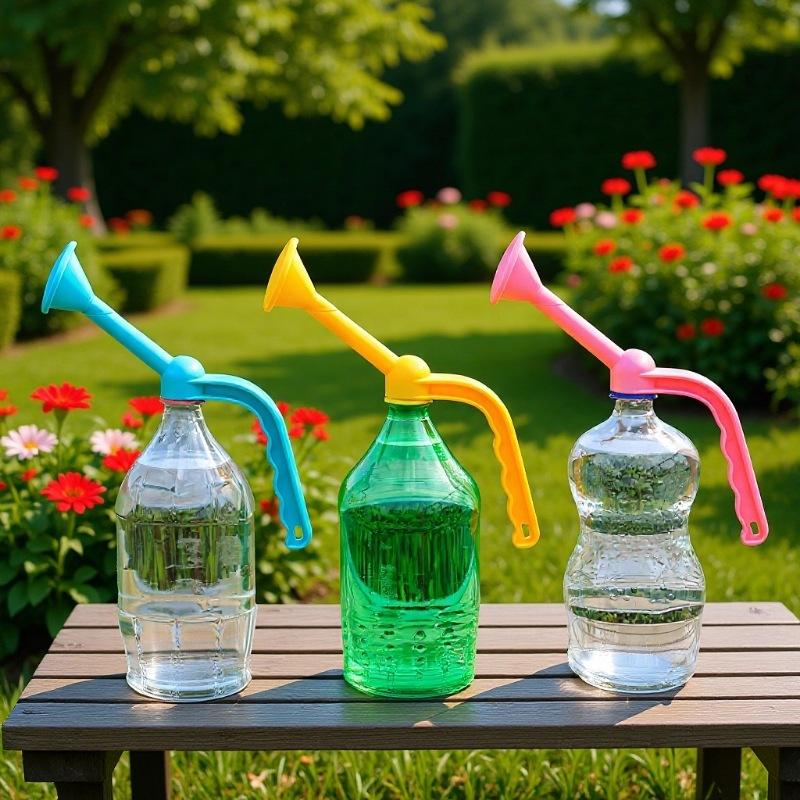 Long-spouted Watering Can with Spray Nozzle Multi-function Device for Plant Nurturing