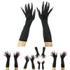 Halloween Lange Vampirklauen-Handschuhe mit falschen Nägeln für Cosplay-Kostümparty