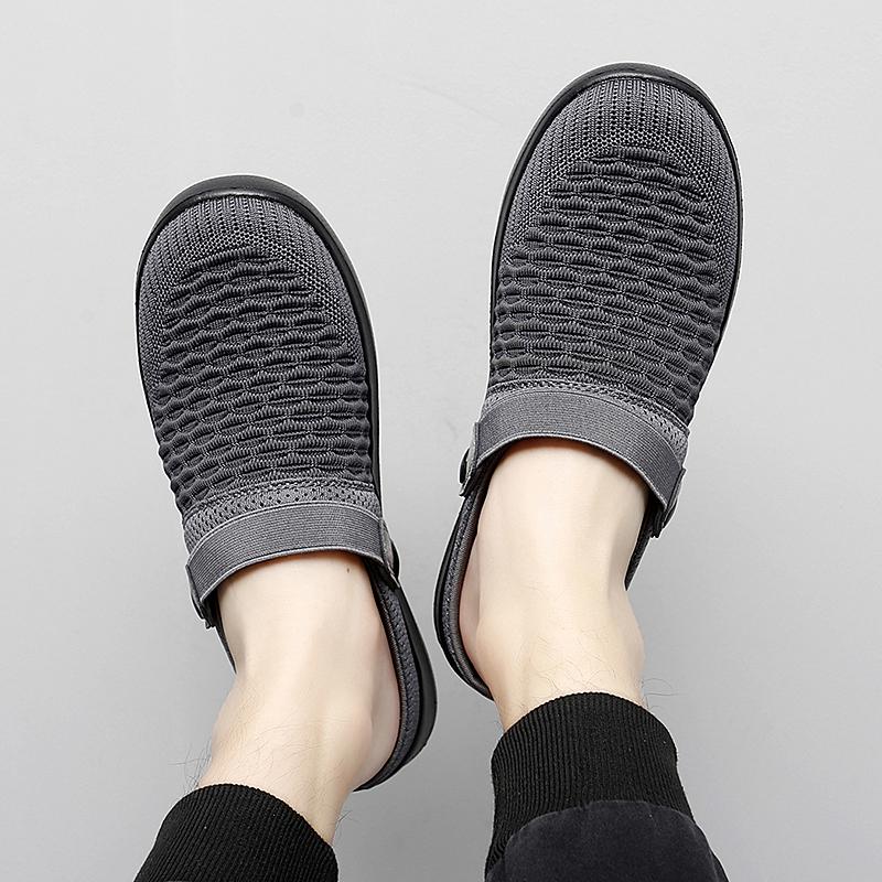 Women Slippers Casual Men Color Sandals Backless Summer Slip On Clogs Black Lightweight Couple Beach Shoes Large Size