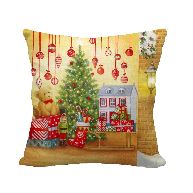 Рождественский стиль Рождественская наволочка наволочка с изображением Санта-Лося домашняя новогодняя наволочка для дивана автокресла 40x40cm 598₽