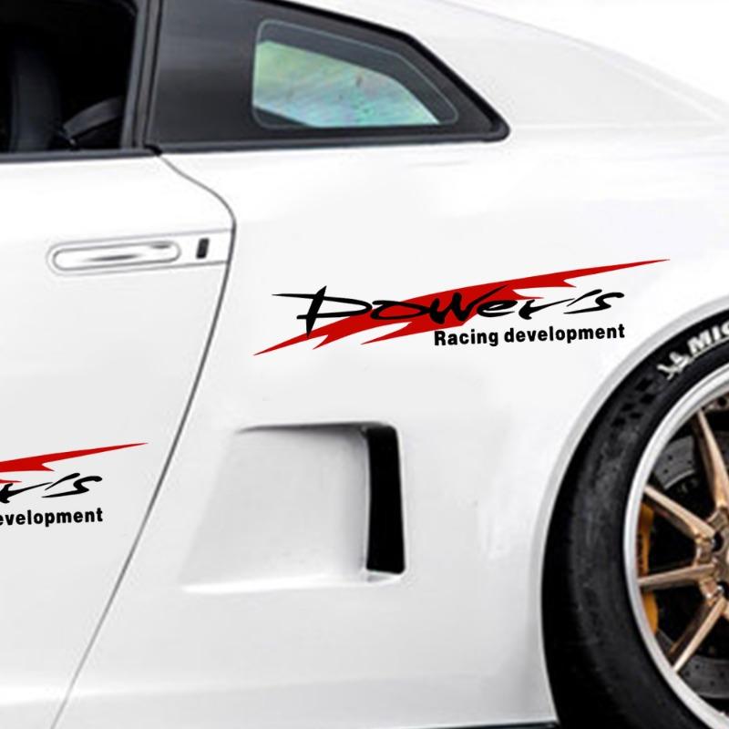 Power's Racing Development Car Sticker Car Motorcycle Body Personalized Sports Decal Automatic Exterior Modification Accessories