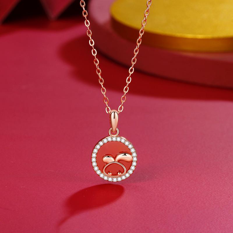 

Оригинальное ожерелье «Год Кролика» с рябчиками, женский натальный год, национальный прилив, светлый, роскошный нишевый дизайн, высококачественный подарок