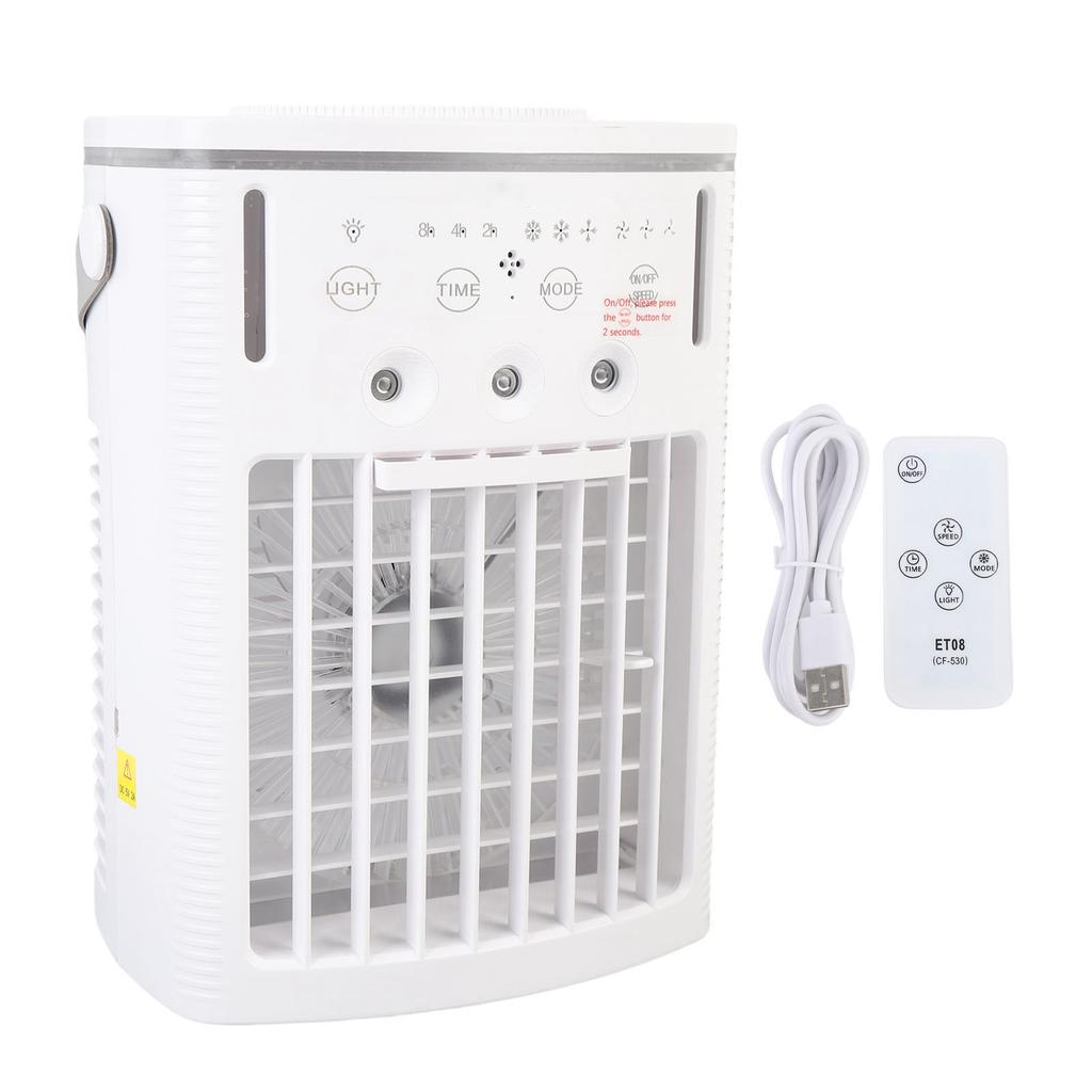 Mini Air Conditioning Portable Cooling Fan 1L Water Tank Mist Humidifier with 7 Color Lights for