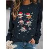 Womens Round Neck Pullover Sweatshirt With 3D Christmas Tree Print Casual Comfort Fit 2025