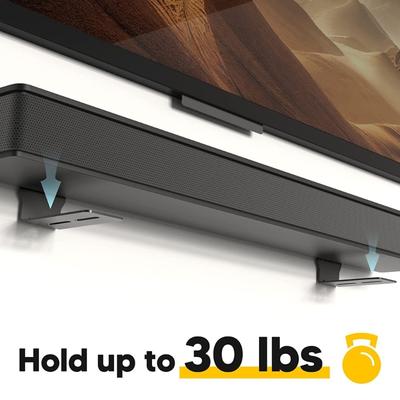 2 Peças Suportes de Parede Universais para Soundbar Suporte de Metal Sólido Suporte para Alto-falante Suporte Flutuante Para Alto-falante de Home Theater