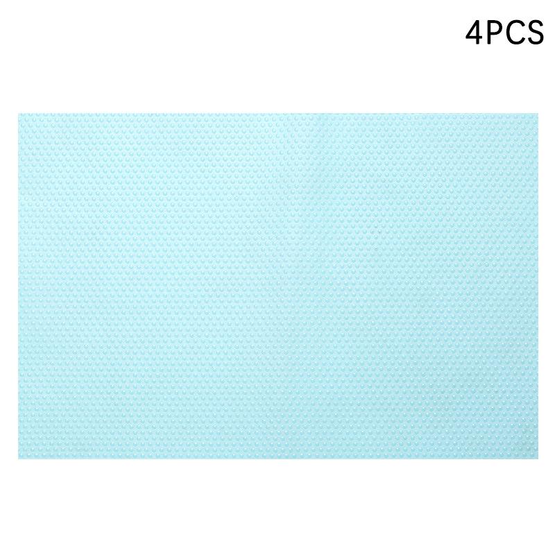 

4 шт. коврики для холодильника противоскользящие водонепроницаемые можно резать подкладки на полки холодильника кухонные моющиеся коврики для ящиков шкафов настольные салфетки синий