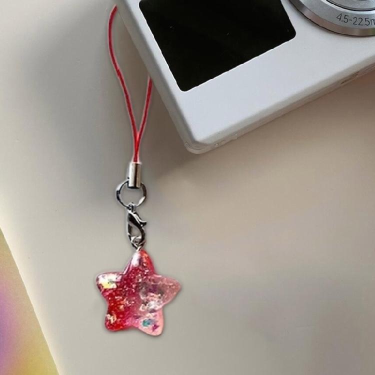 Five-Pointed Star Resin Pendants Tags for DIY Jewelry Making Keychain Crafts