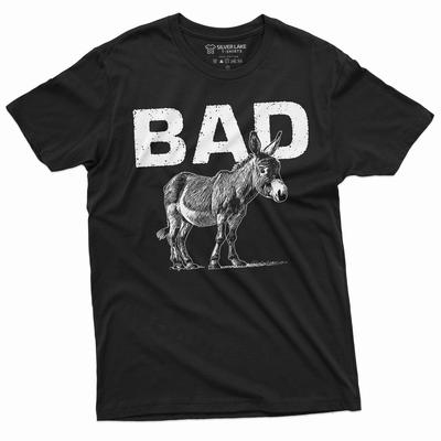 Men's Funny Badass T-shirt Donkey Tee Shirt Funny Animal T-shirts Donkey Tees