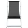 Beach Chairs 2 Pcs Foldable Black Aluminum and Textilene