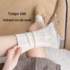 Japanese Style White Hollow Scrunch Socks for Women - Summer Thin Mid-Calf, Perfect with Loafers