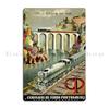 Visitez Le Portugal Par Train Vintage Travel Poster Metal Sign Bar Cave Create Wall Cave Customized Bar Cave Tin Sign Poster