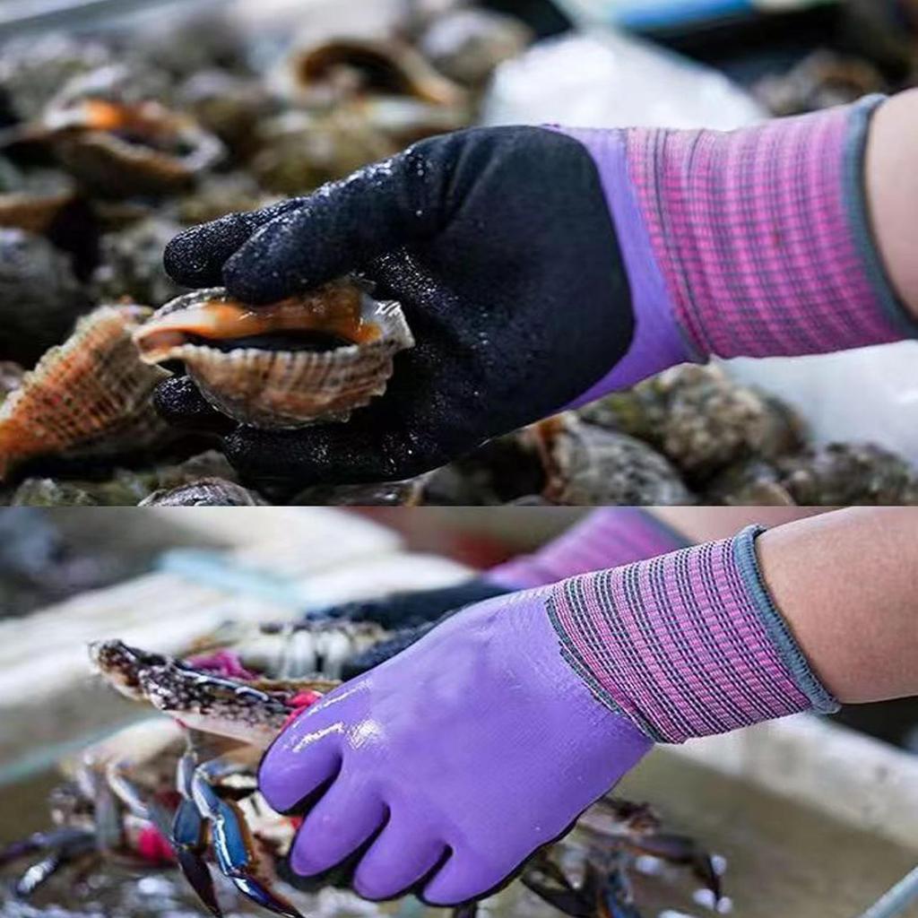 Protective Gloves Gardening Gloves  Latex Work Gloves Waterproof Anti Slip Durable Planting Digging Outdoor Work Cleaning Gloves