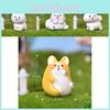 Adorable Figura de Perro Pomerania de Resina Perfecta Para Jardines en Miniatura y Terrarios