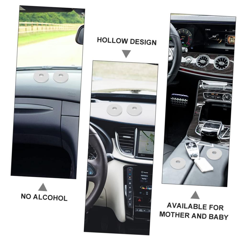 Iplusmile 15pcs Aroma Tablet Set Car Aroma Car Mist Replacement Hollow Scent Round Essential Refill Pad White Pe