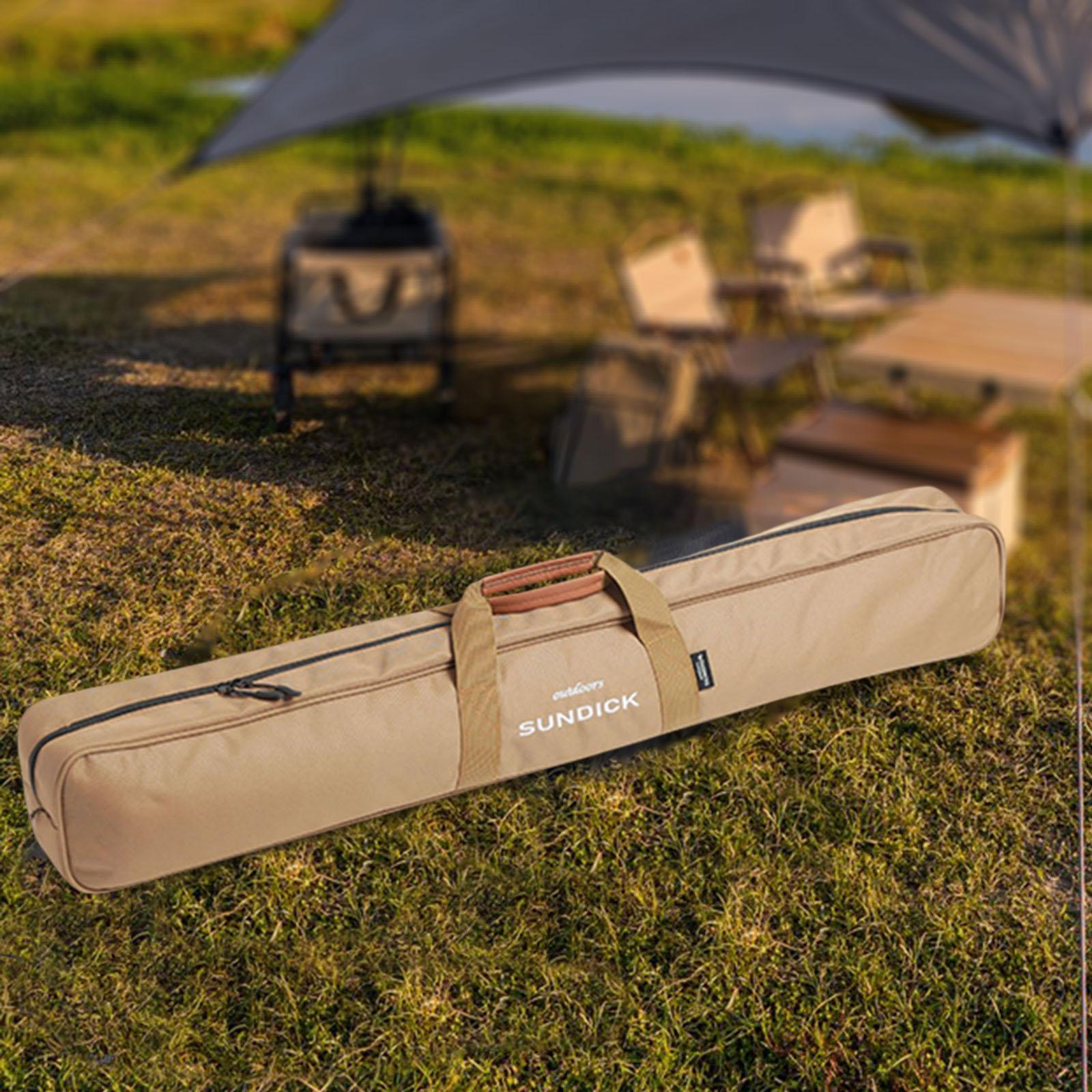 

Сумка для хранения навесных шестов для кемпинга, чехол для переноски штатива на молнии для походов коричневый