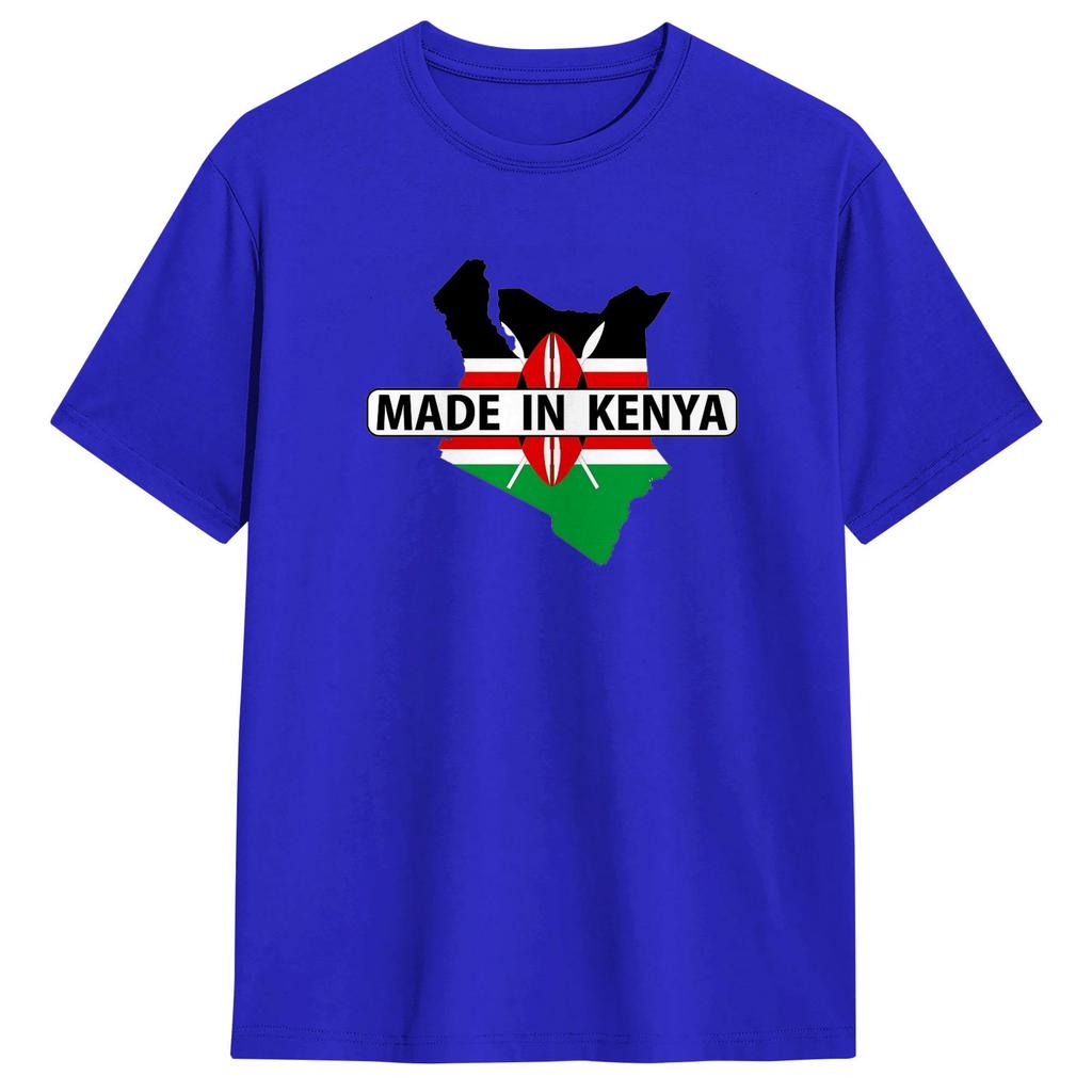Made In Kenya T Shirt Hipster T Shirts Short Sleeves Streetwear Tops Summer Cotton Oversize Tees