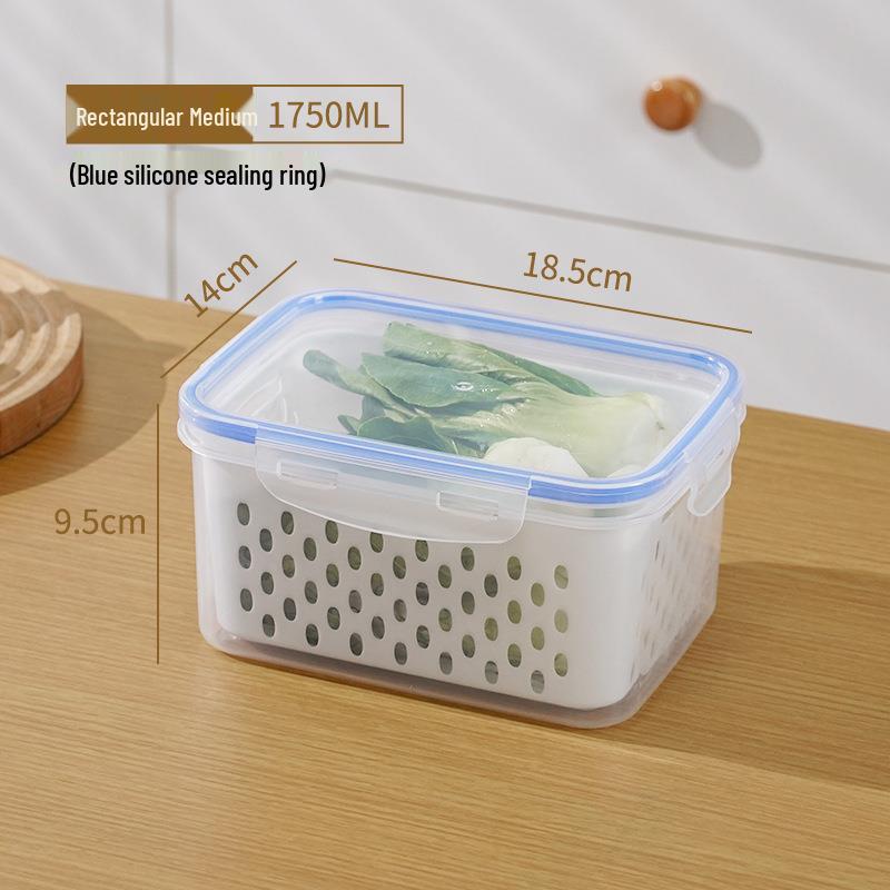 Multi-Purpose Kitchen Storage Box: Microwave & Freezer Safe, Sealed Plastic Container for Fresh Produce and Lunch Storage