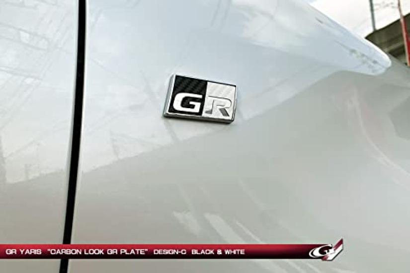 GR Yaris Carbon Look GR Plate Side RH Grazio&Co. TYPE-C BKWH