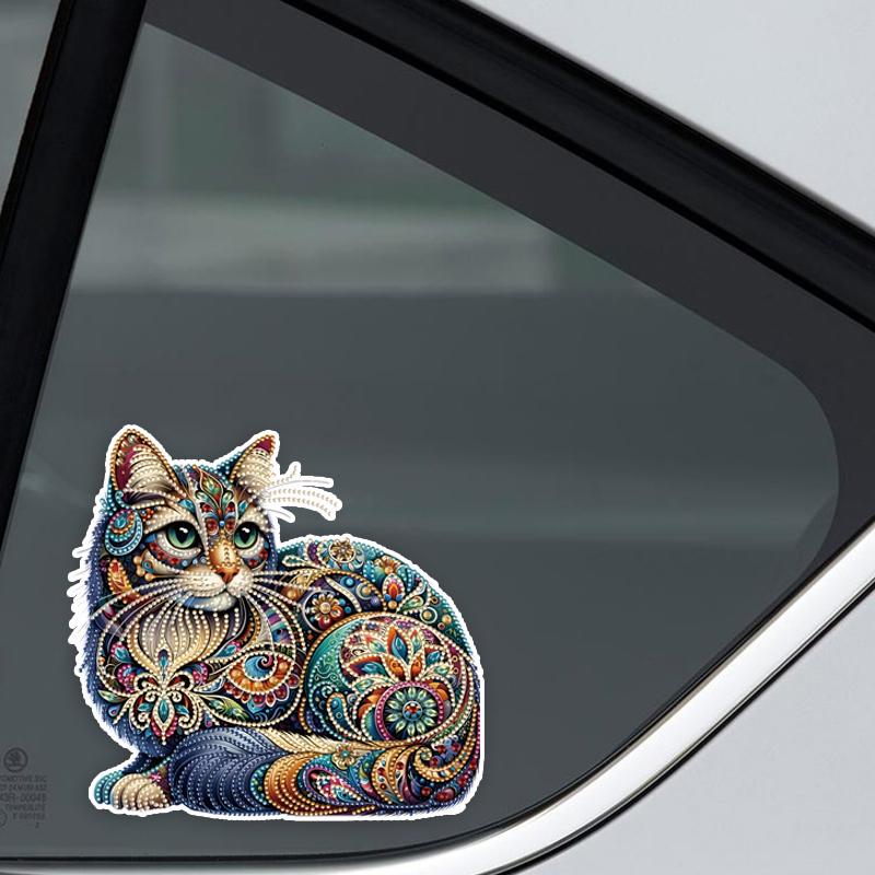 JT122#14x13.3cm Cat Car Stickers Creative Car And Motorcycle Stickers Scratch-resistant Stickers Decoration Motorcycle External Accessories