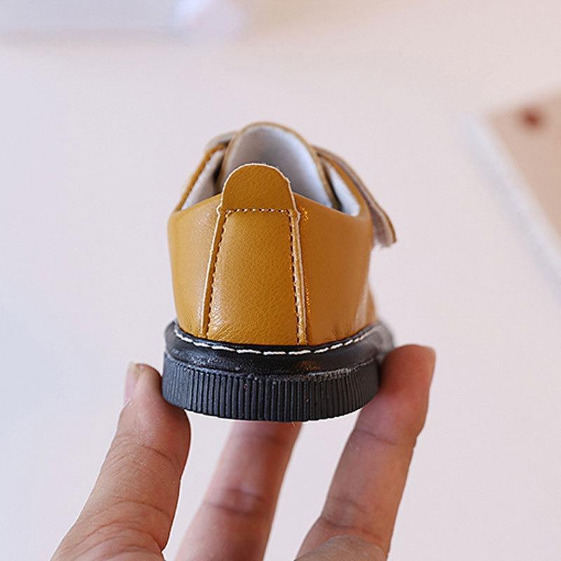 Spring/Autumn Shoes for Baby Girls 0-1-2 Years Old, Soft-Soled Walking Shoes for Toddler Boys, Leather Infant Squeaky Shoes.