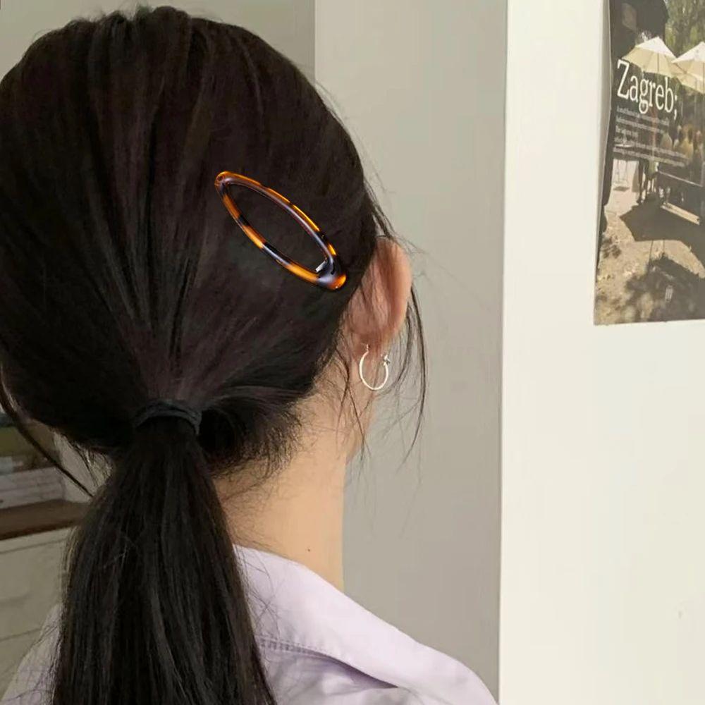 Koreanischer Stil Vintage Leopardenmuster Haarnadeln Y2K Frisur Dekorationen BB Clip Oval Pony Haarspangen für Frauen Mädchen