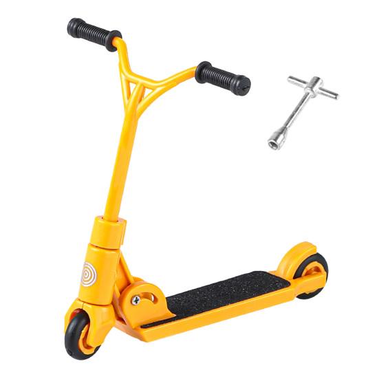 Mini Prstová Koloběžka Hračka s Nářadím Skládací Malá Dvoukolová Koloběžka s Brzdou Simulace Fingerboard Dekorace Dětská Vzdělávací Hračka