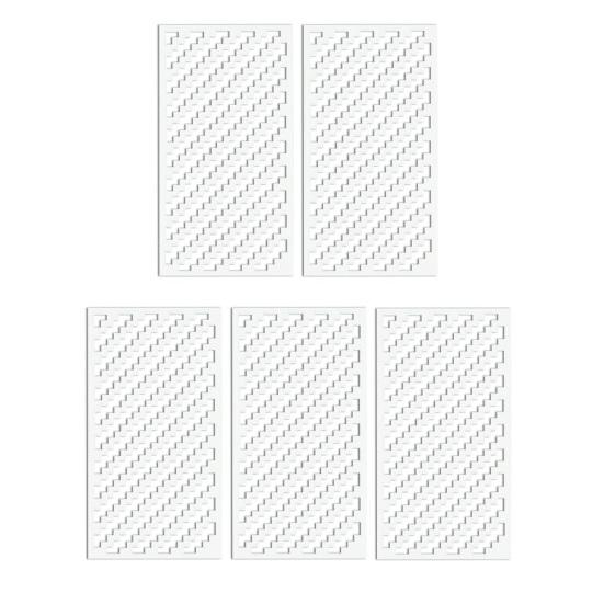 

Diamond Art Zigzag Rulers Diamond Craft Grid Rulers Precise Diamond Placement Tool for Square Diamond Art Kits Crafting 5pcs білий