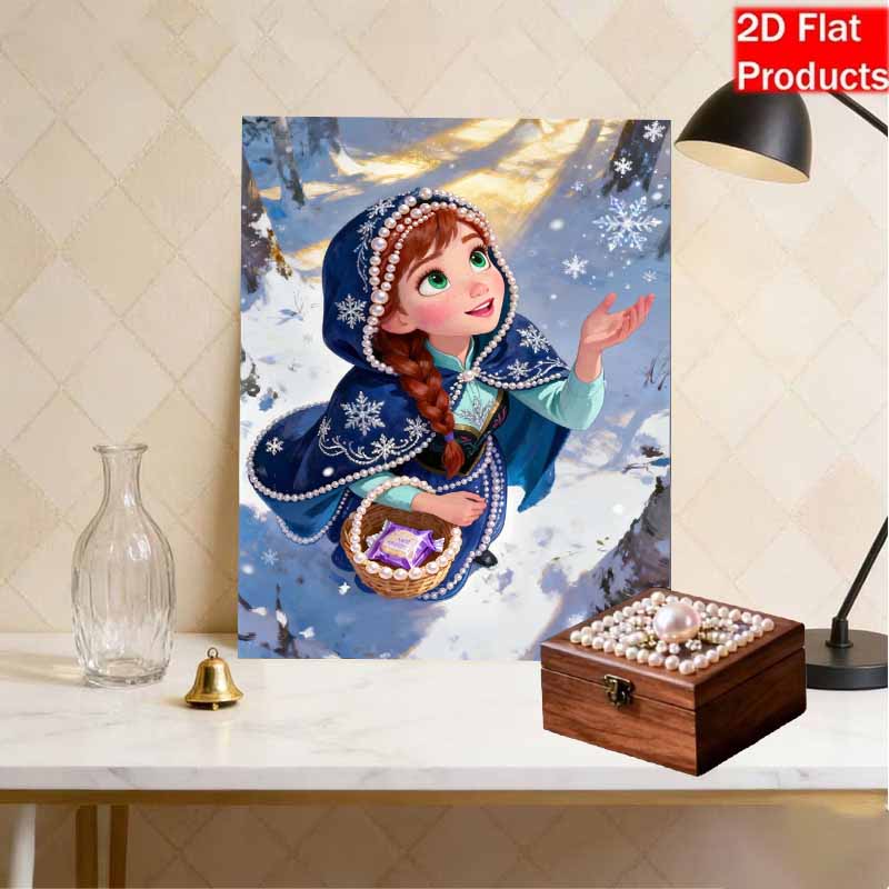 Disney DIY Pearl Painting Frozen Winter Adventure Decorative Art Creative Ornament Gift for Friends Desktop Display